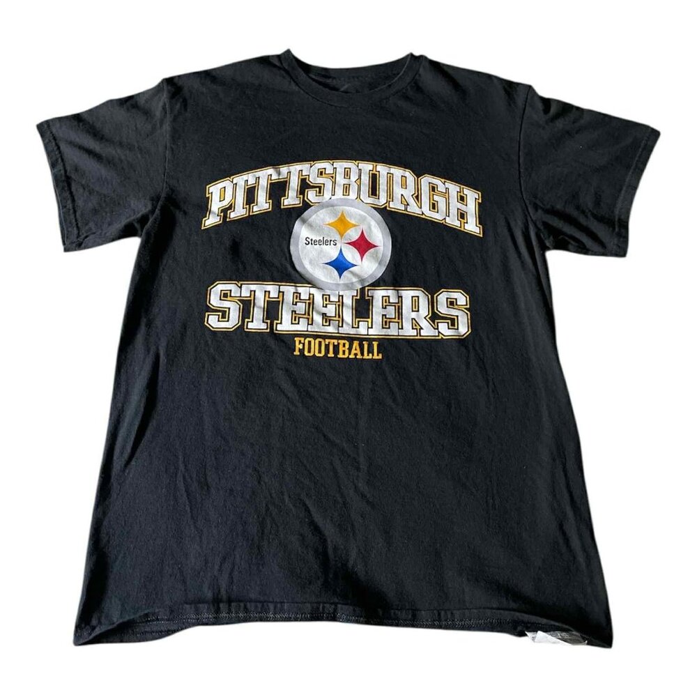 Pittsburgh Steelers Shirt Mens Medium Black NFL Football Team Apparel Tee‎
